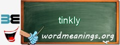 WordMeaning blackboard for tinkly